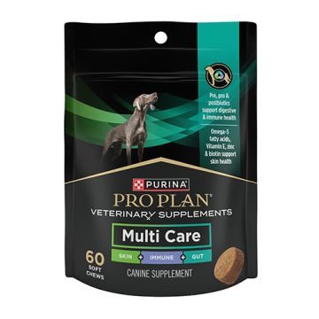 A bag of Pro Plan Veterinary Supplements Multi Care supplement for dogs.
