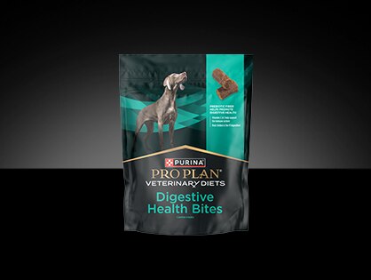 Canine Pro Plan Veterinary Digestive Health Bites treats package.