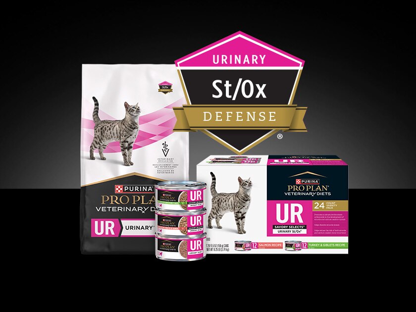 Feline Pro Plan Veterinary Diet UR Urinary&reg; St/Ox&reg; package.